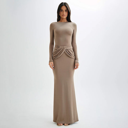 Elegant Slim-fit Long Sleeve Dress