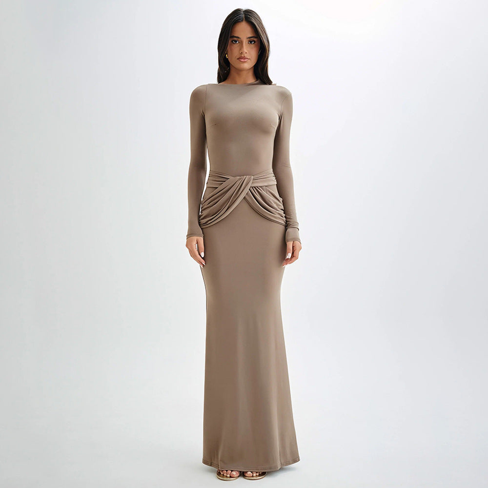 Elegant Slim-fit Long Sleeve Dress