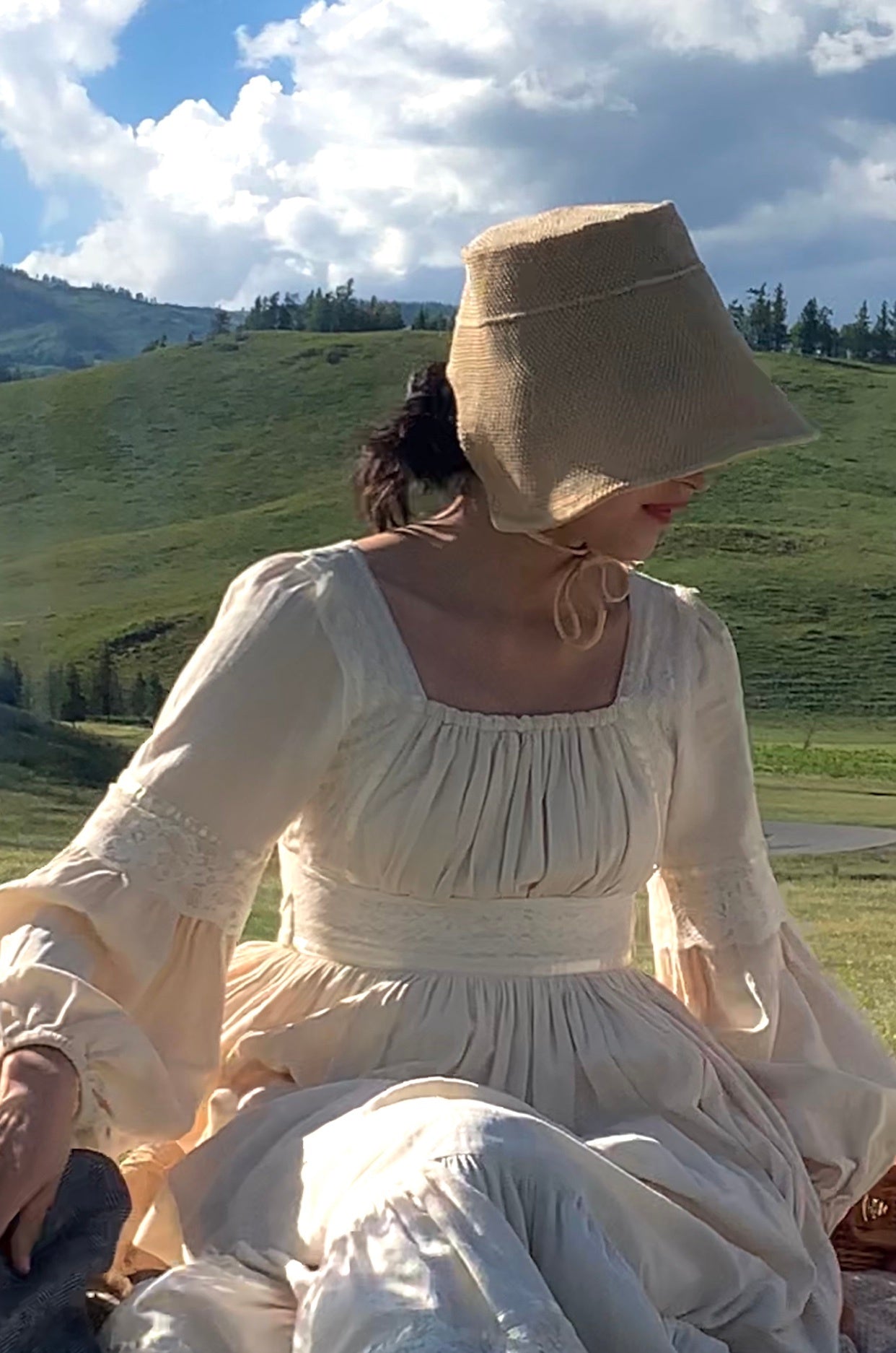 Ladies Antique Cotton Swing Dress