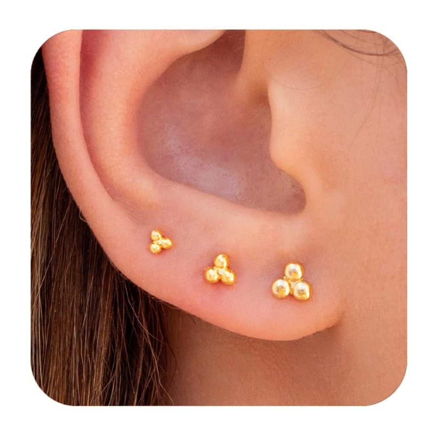 Brass Gold Plating Fashion Design Earring Set