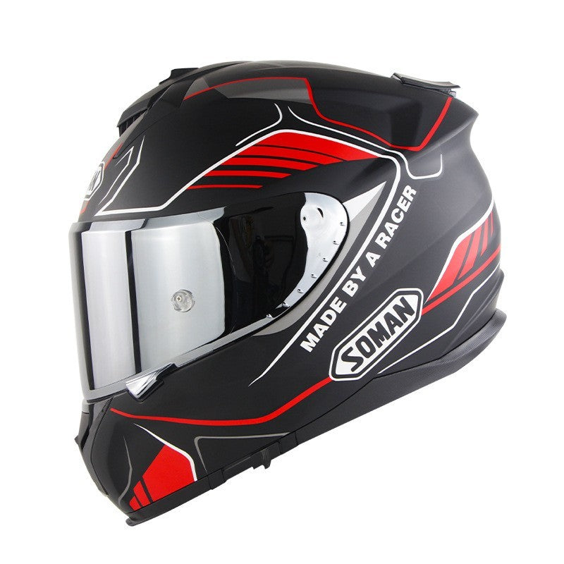 Motorrad-Integralhelm, Motorradhelm mit Doppellinse, Vollschutz