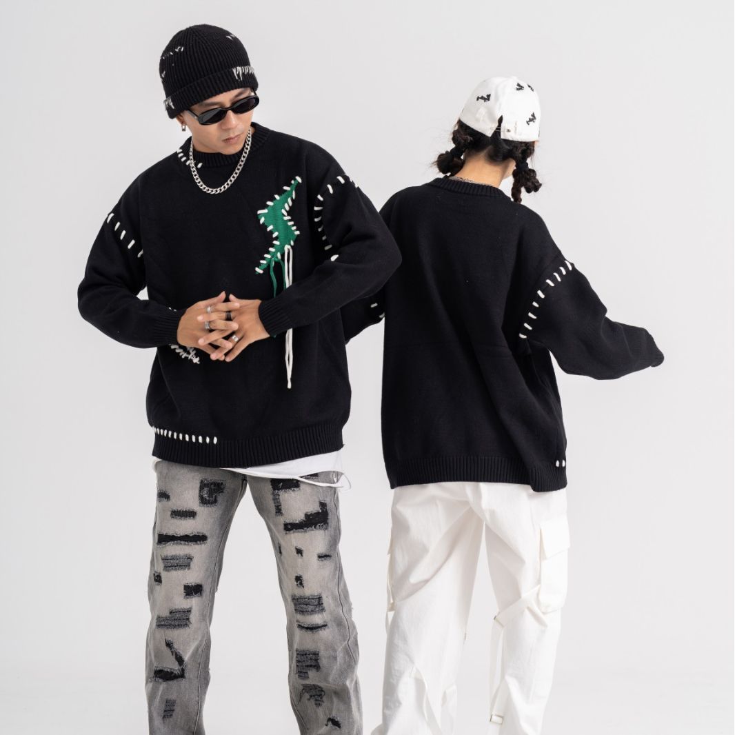 Pull décontracté à col rond