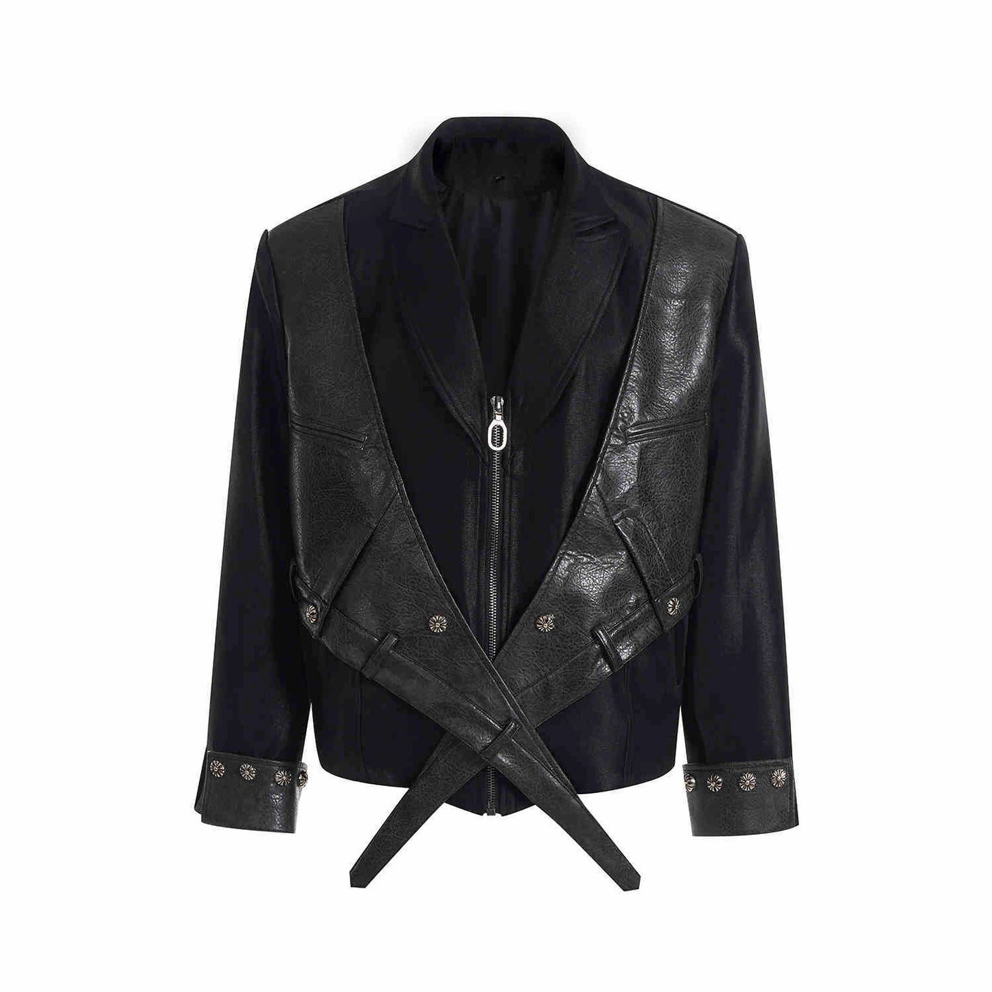 Pantalon punk décontracté en deux pièces avec fausse jupe-pantalon