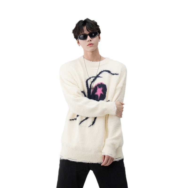 American Hiphop Spider Brocade Sweater Men And Women