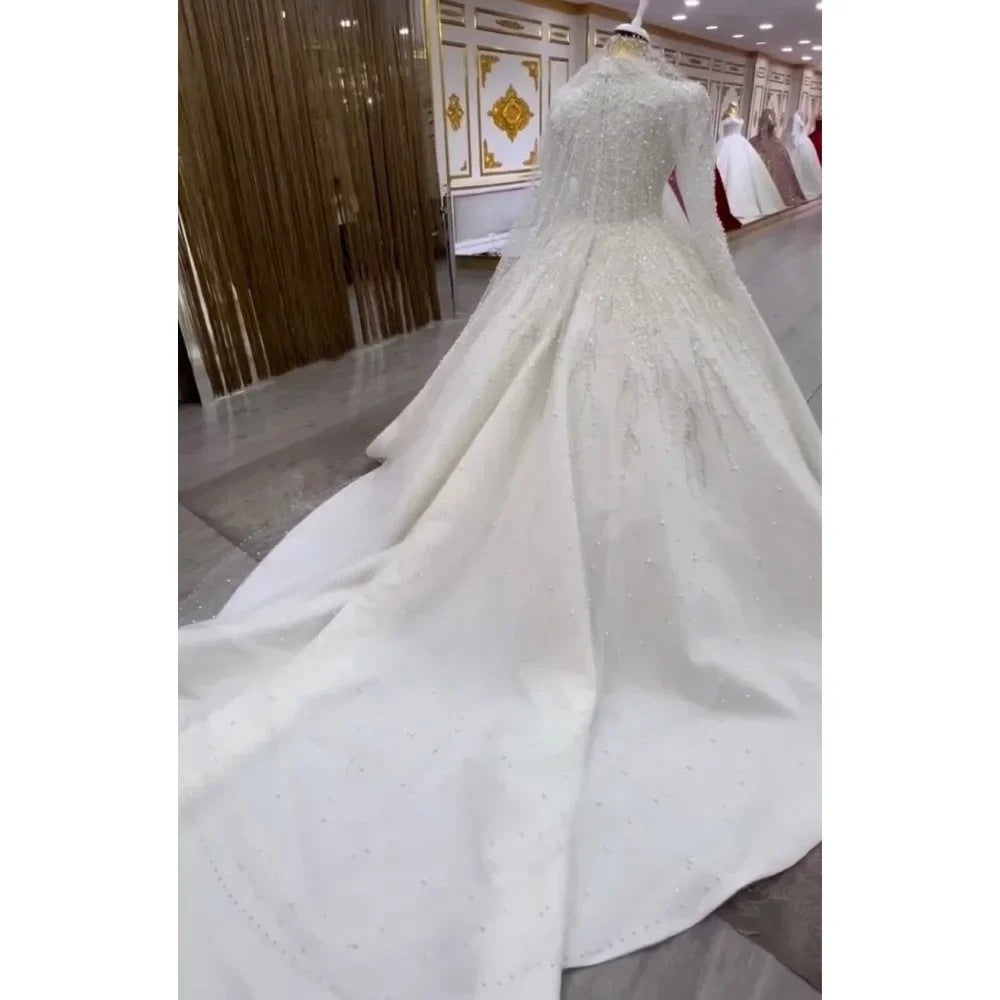 Robe de mariée traînante pour propriétaire de mariée