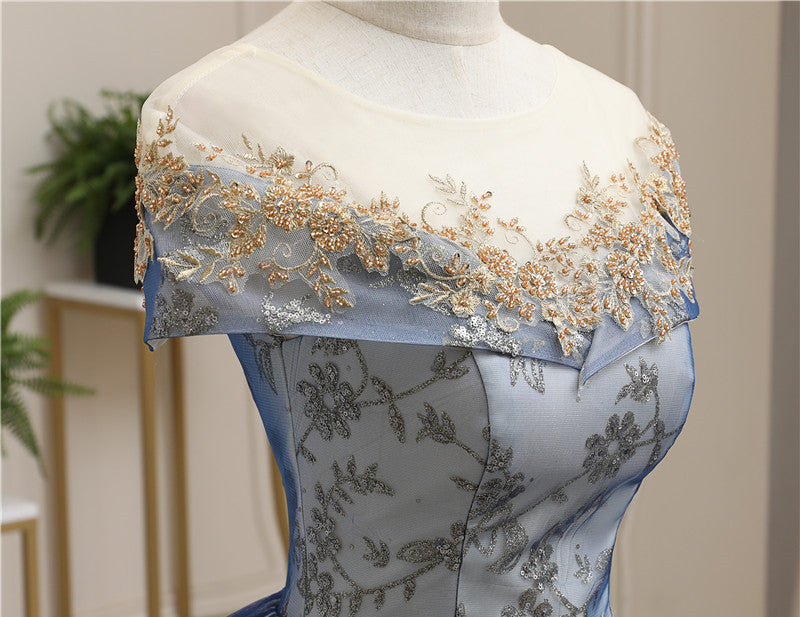 Costumes de couleur longue robe d'examen d'art vocal de beauté vocale