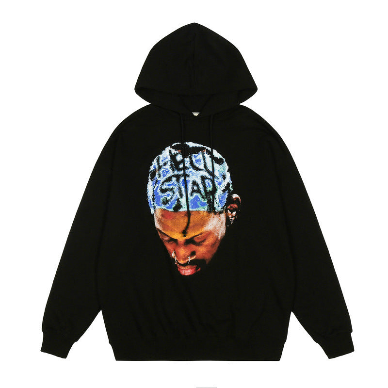 High Street Hip Hop Graffiti Print Hoodie