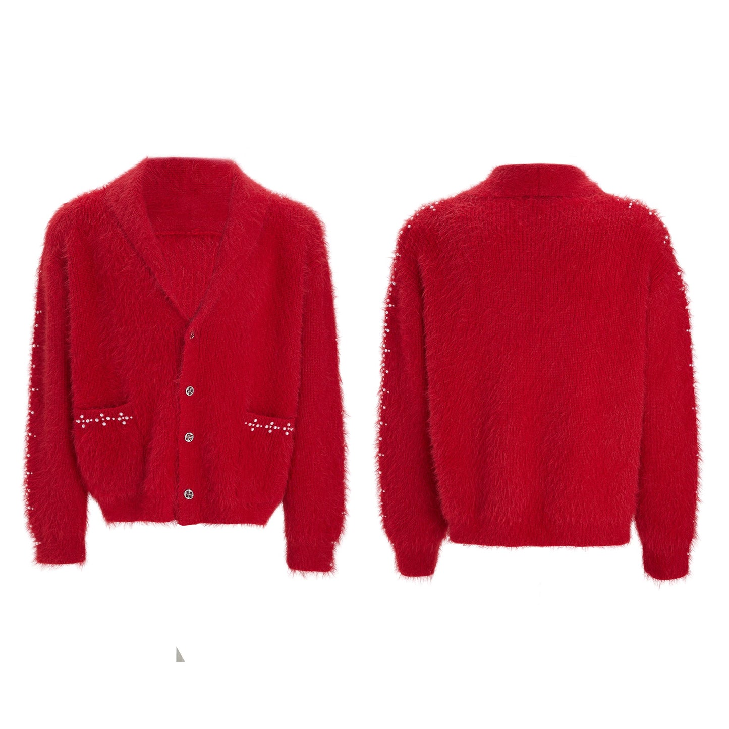 Mens Warm Thickened Sweater With Striped Pattern