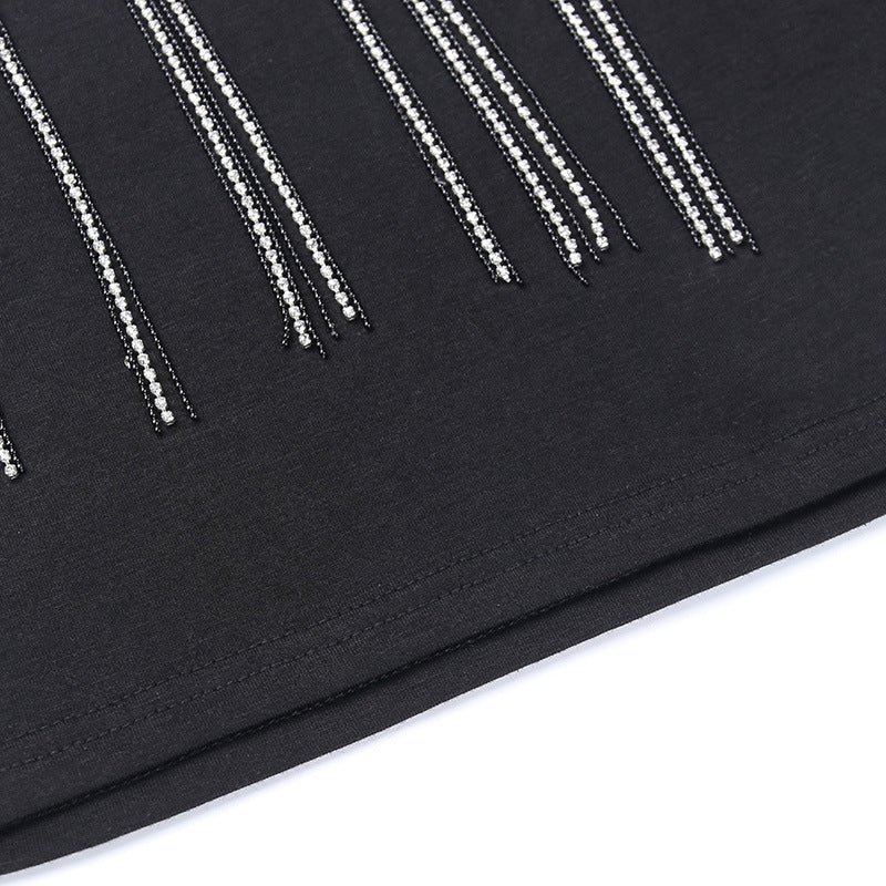 T-shirt à col rond et manches courtes avec inscription « Hot Diamond » pour femme