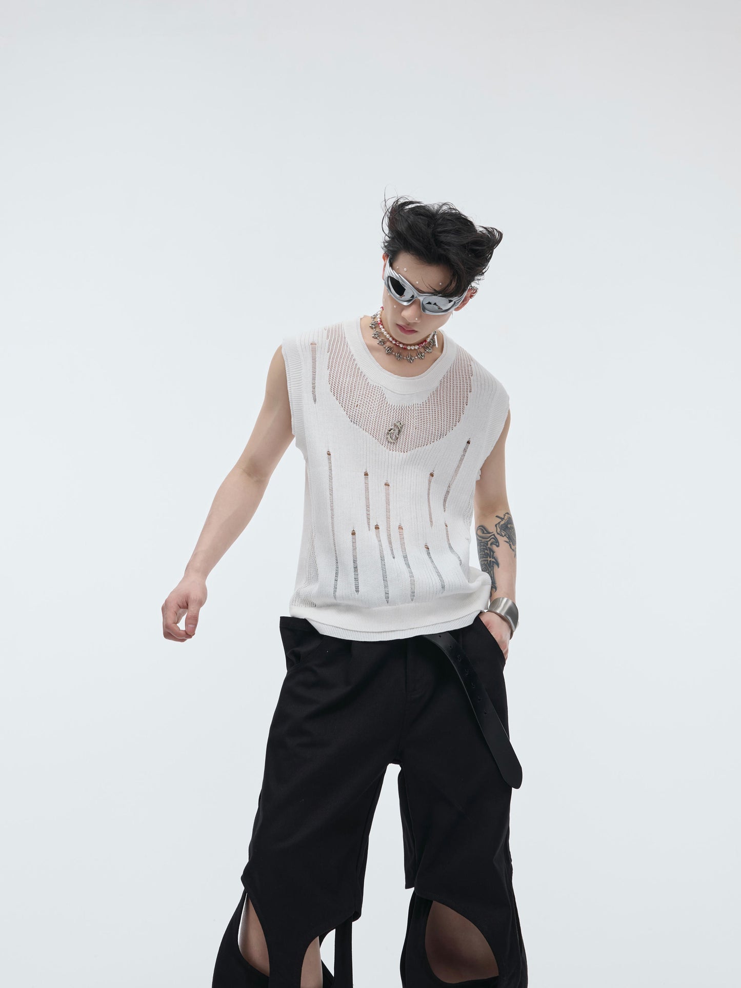 Summer Ripped Hollow-out Knitted Vest