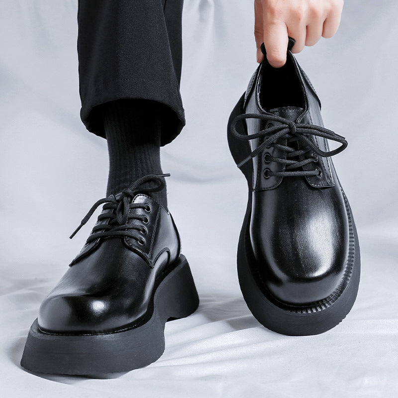 Large Head Leather Shoes Light Luxury Business Casual Sports