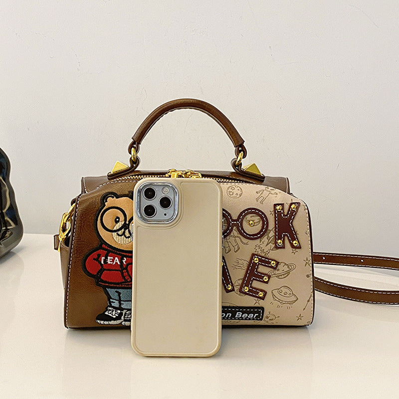 Handbag Ins Printed Cartoon Shoulder Pillow Bag