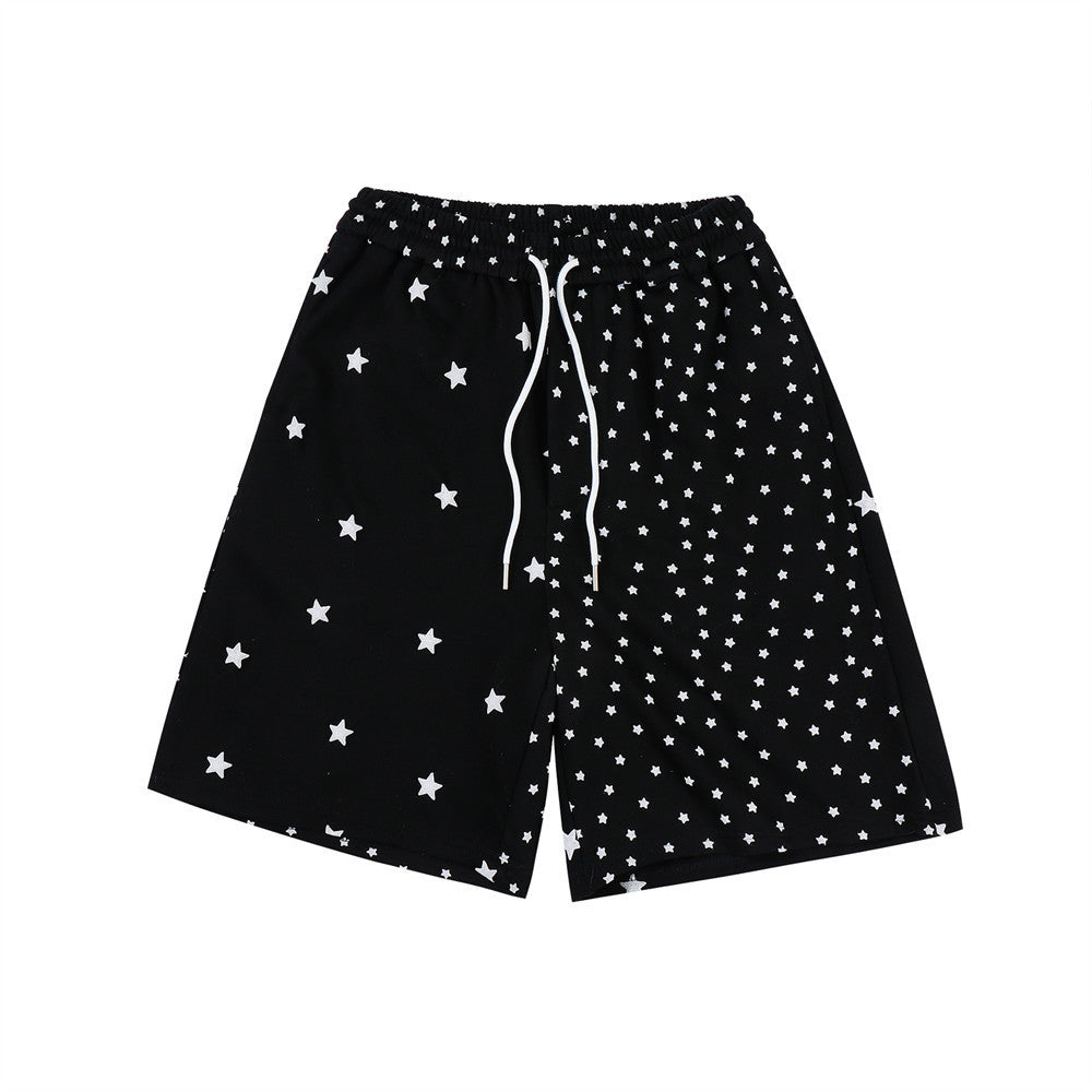 Five-pointed Star Full Print Casual Shorts