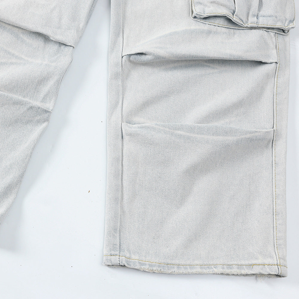 Fashion Personalized Washed Denim Overalls Men