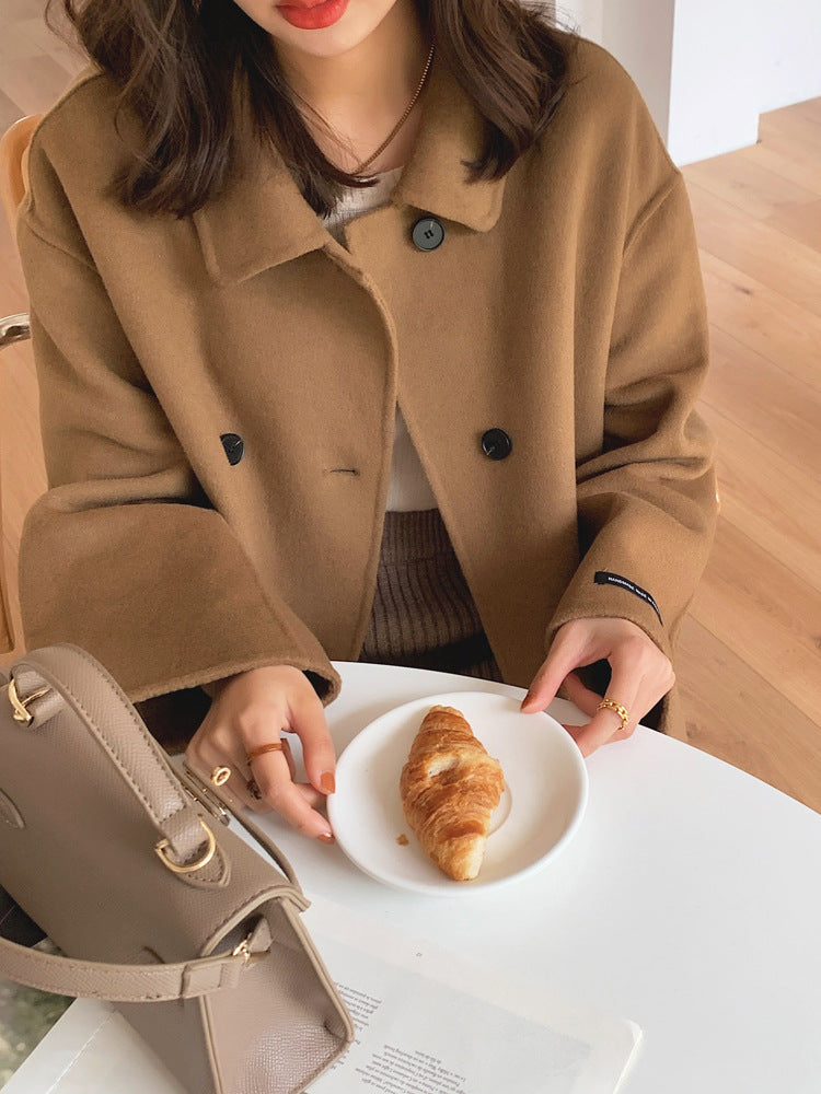 Manteau ample en laine mi-long