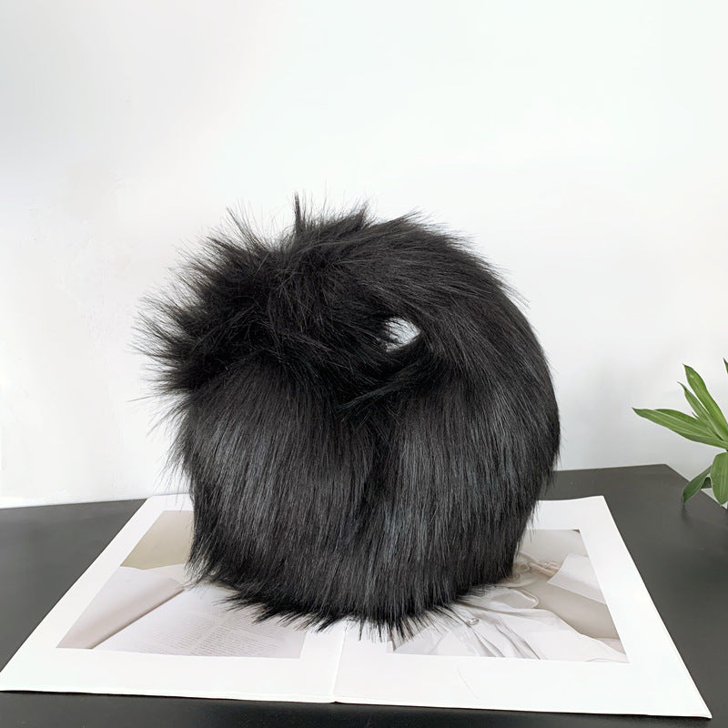Borsa di pelliccia in peluche, stile punk unico Y2g