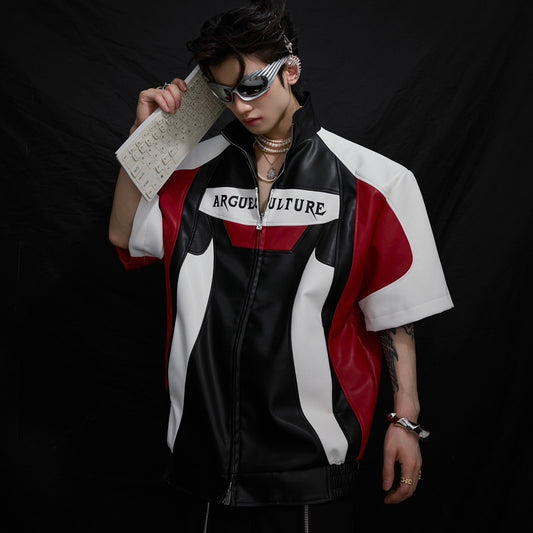 Manica corta con design a contrasto di colore intenso