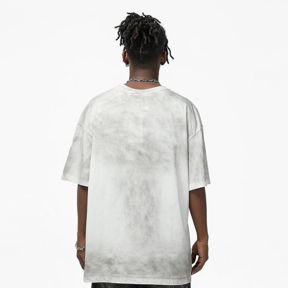 Monkey Wash Distressed Dirty Short Sleeve Men