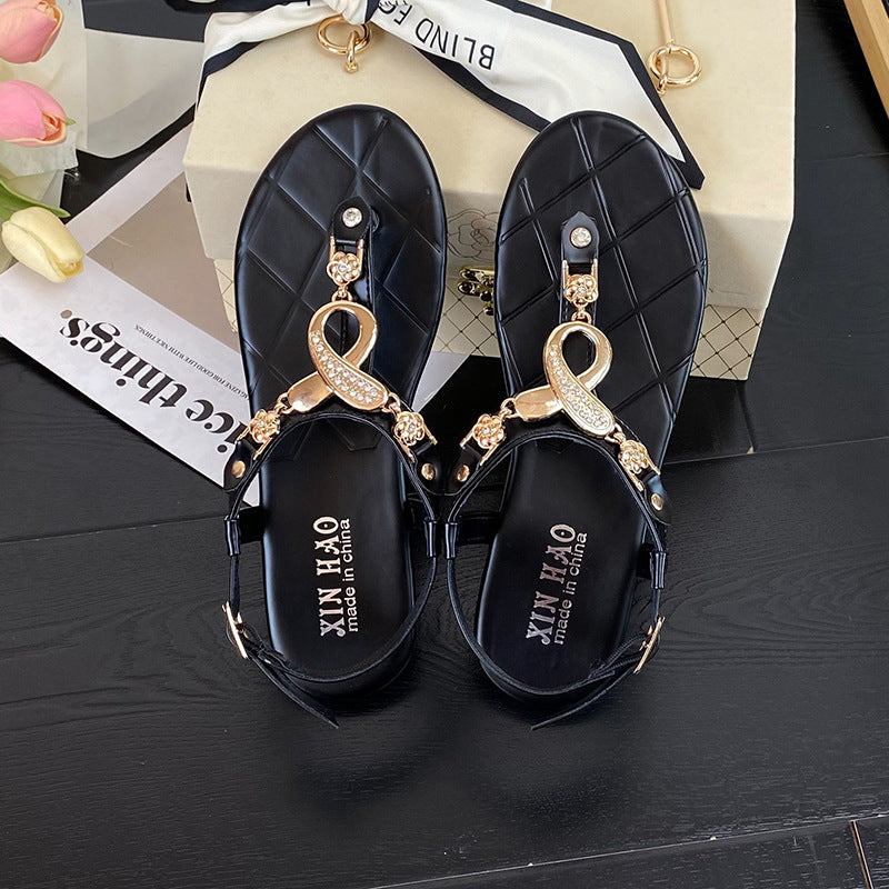 Summer Buckle Flip-flops Bohemian Style Flip-flops Flat Sandals