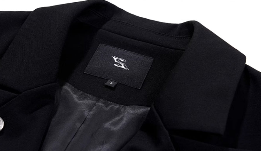 Men's Summer Silhouette Shoulder Padded Short Sleeved Jacket