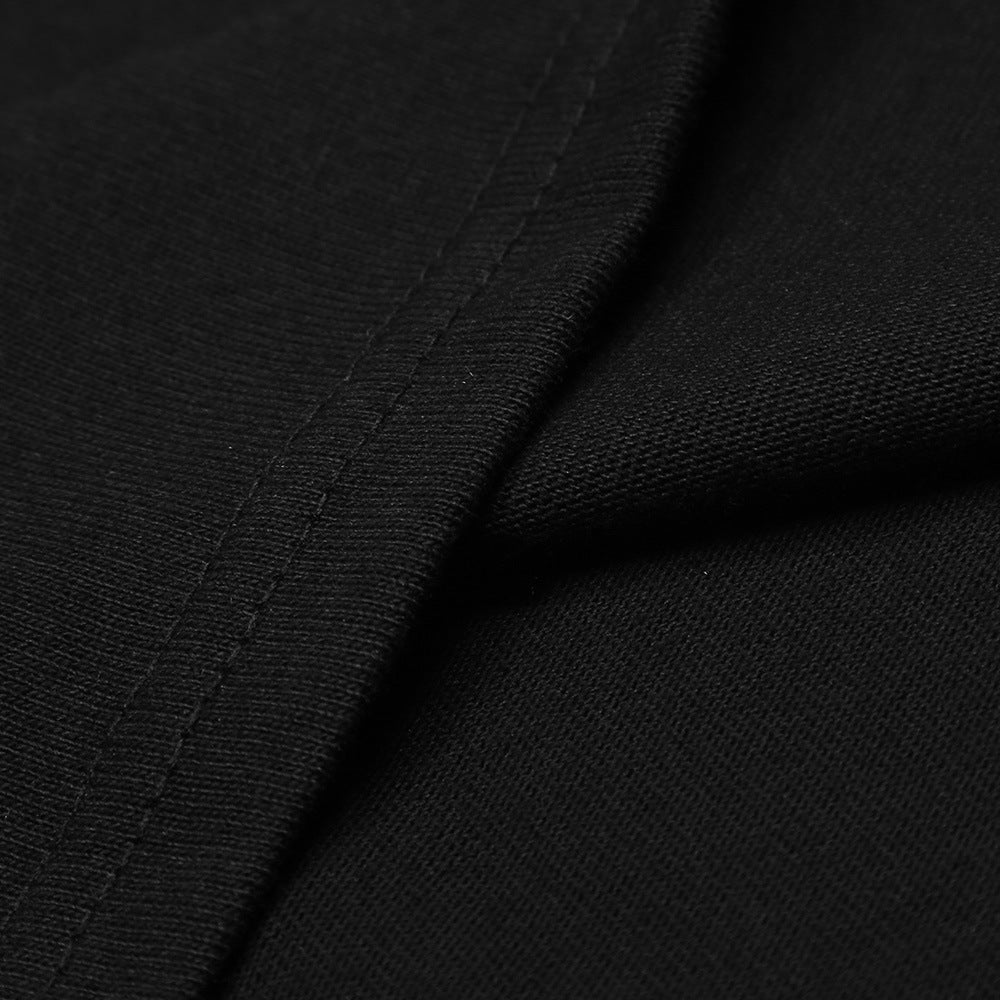 T-shirt à manches longues imprimé tête de mort pour homme