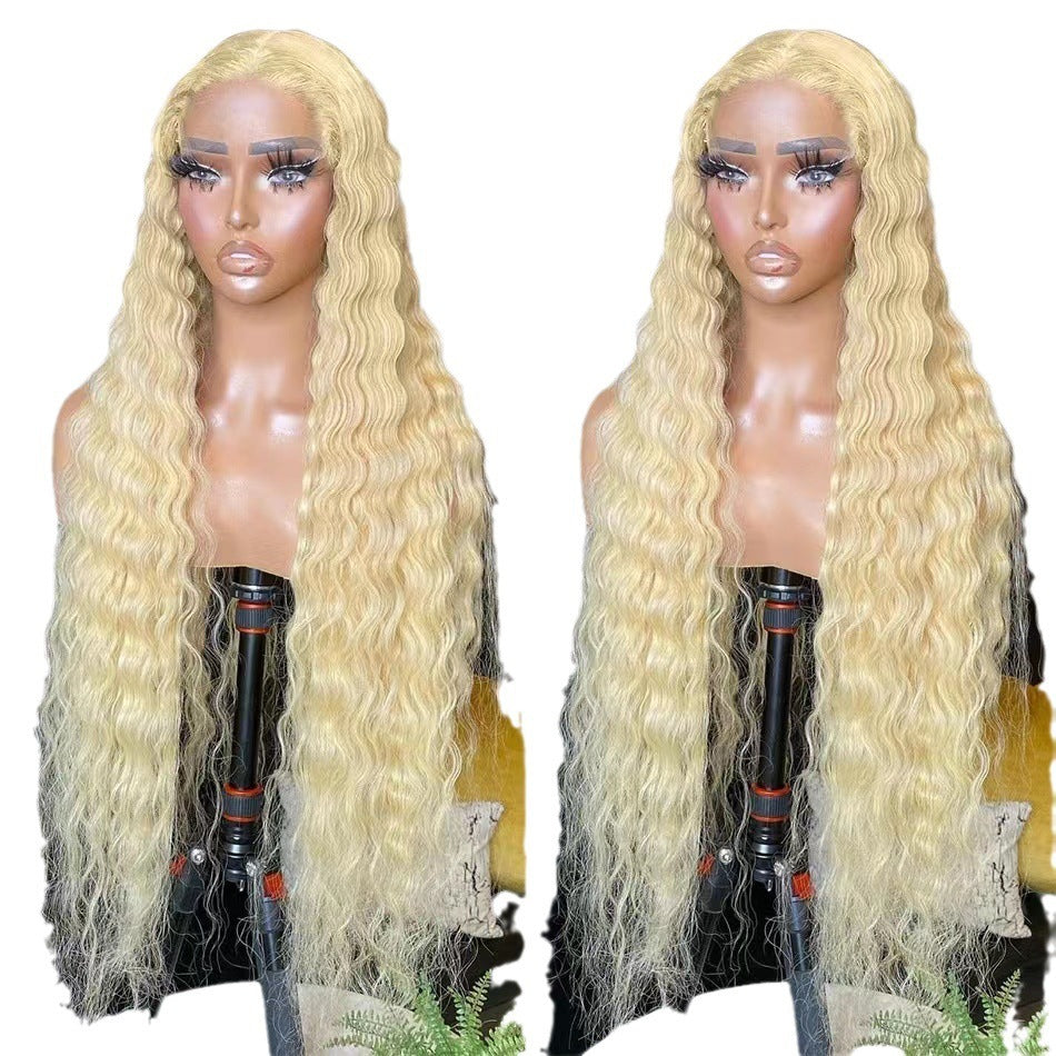 Long Curly Hair Front Lace Full Head Wig