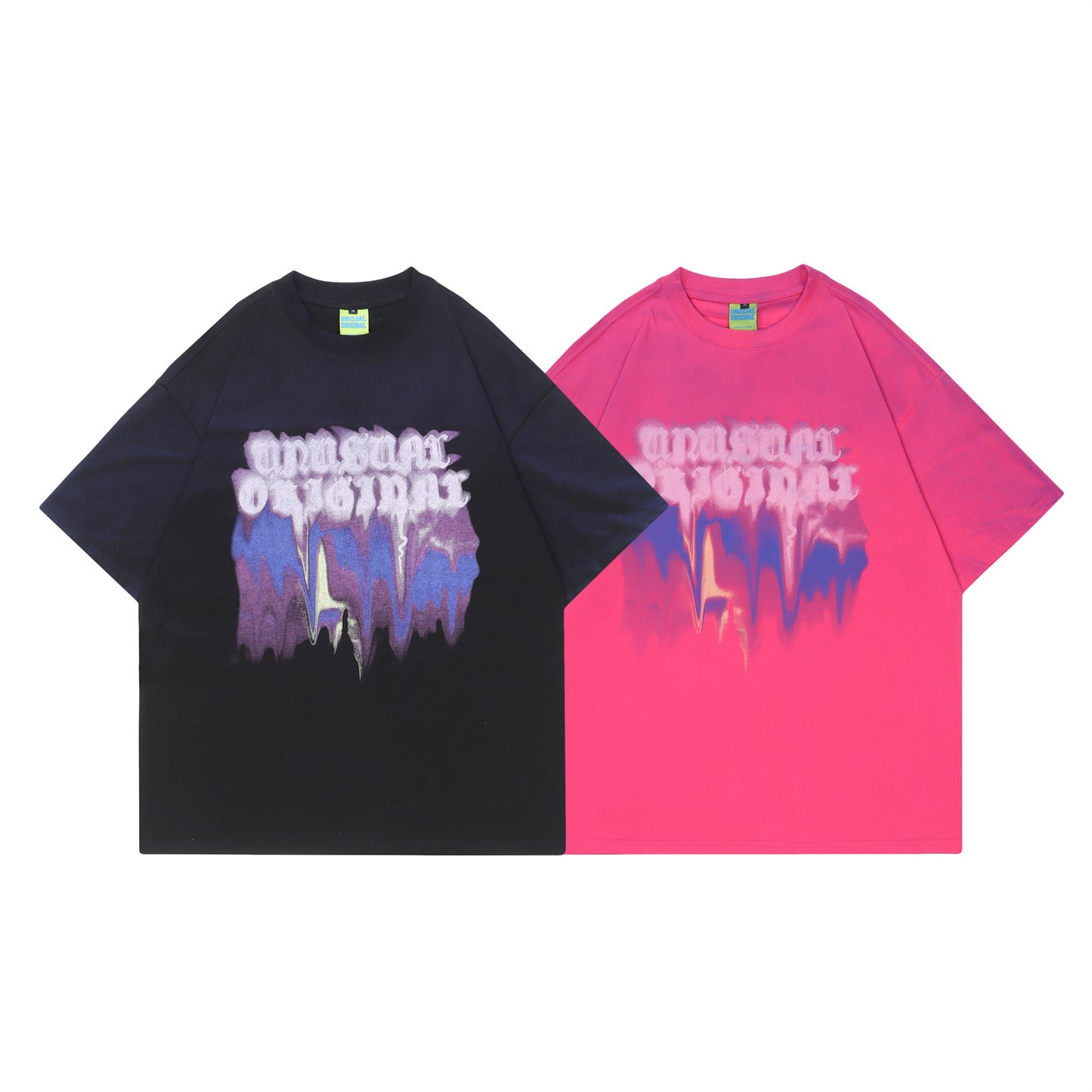 T-shirt à manches courtes avec lettrage de marque rétro.