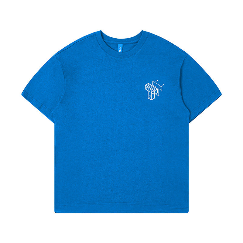 Haut ample imprimé à manches courtes et col rond pour hommes