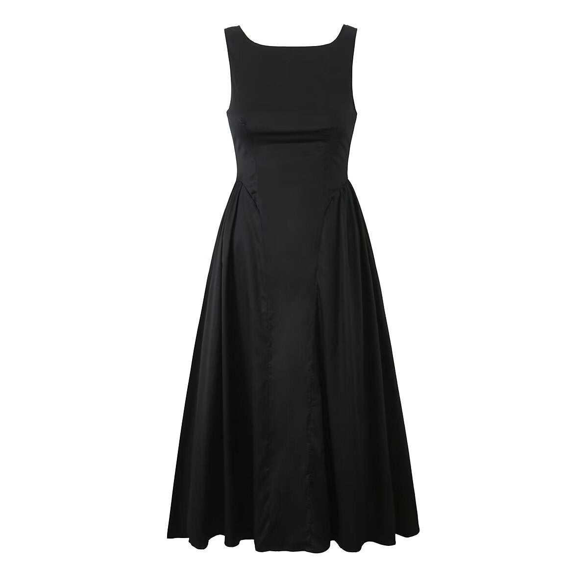 Elegant Boat-neck Waist Slimming Dress Women
