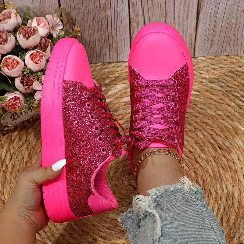 Trendy Casual Thick-soled Lace-up Sneakers Fashion Skateboard Shoes