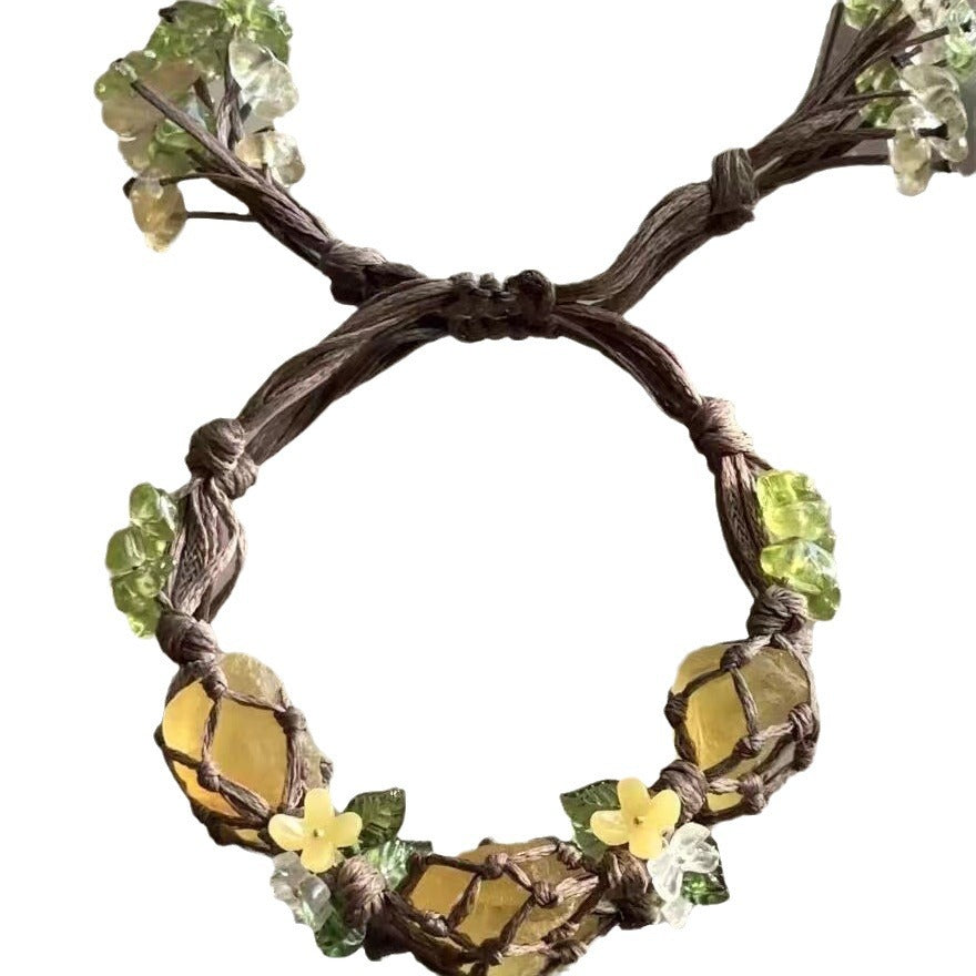 Mori Style Flower Woven Hand Strap Women's Good-looking All-matching