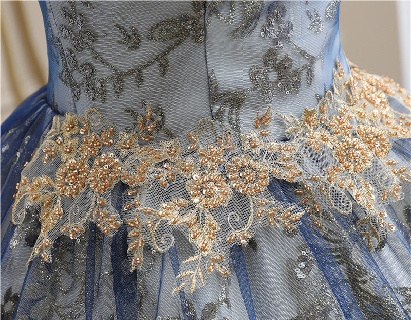 Costumes de couleur longue robe d'examen d'art vocal de beauté vocale