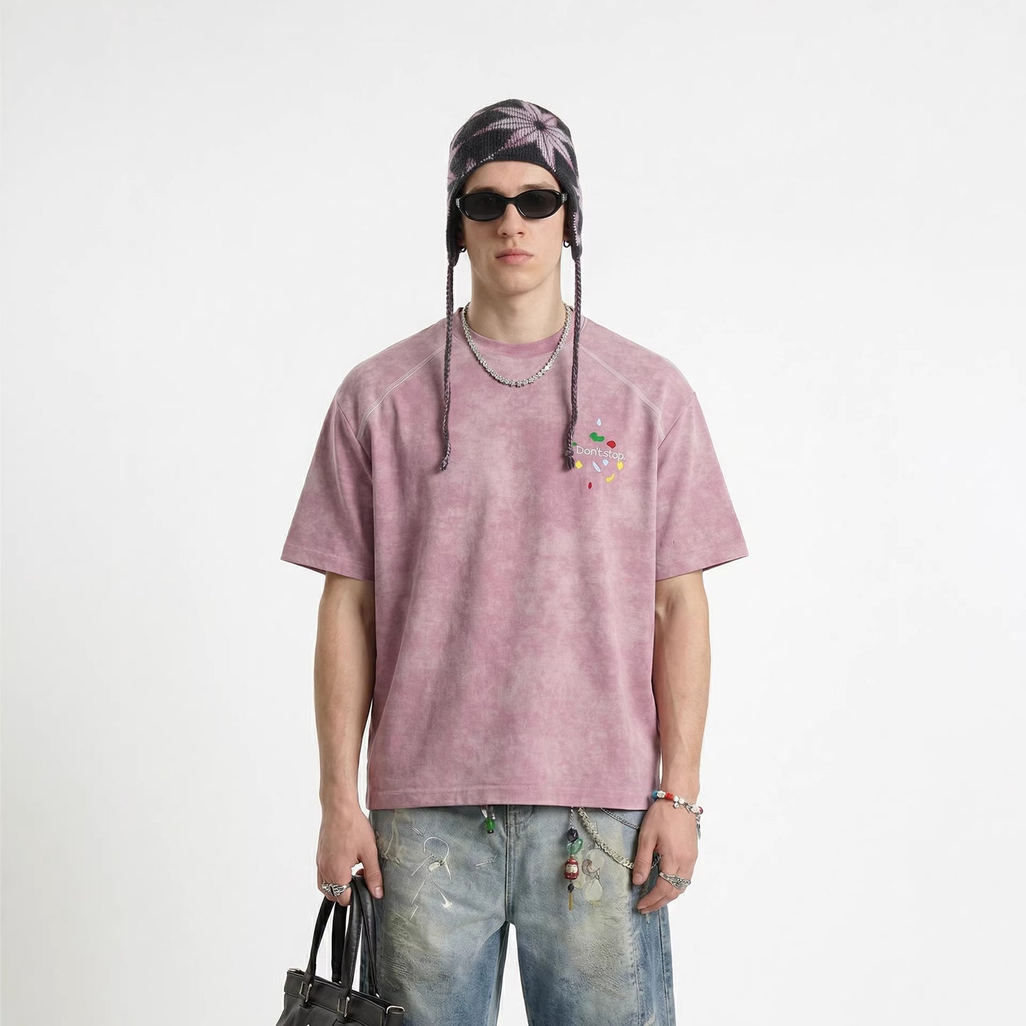 Snowflake Climbing Print Short-Sleeve T-Shirt