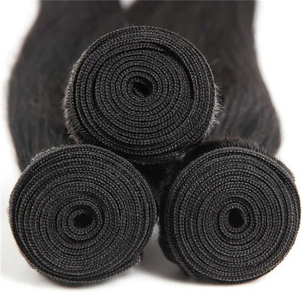 Perruque style trame entièrement en cheveux naturels