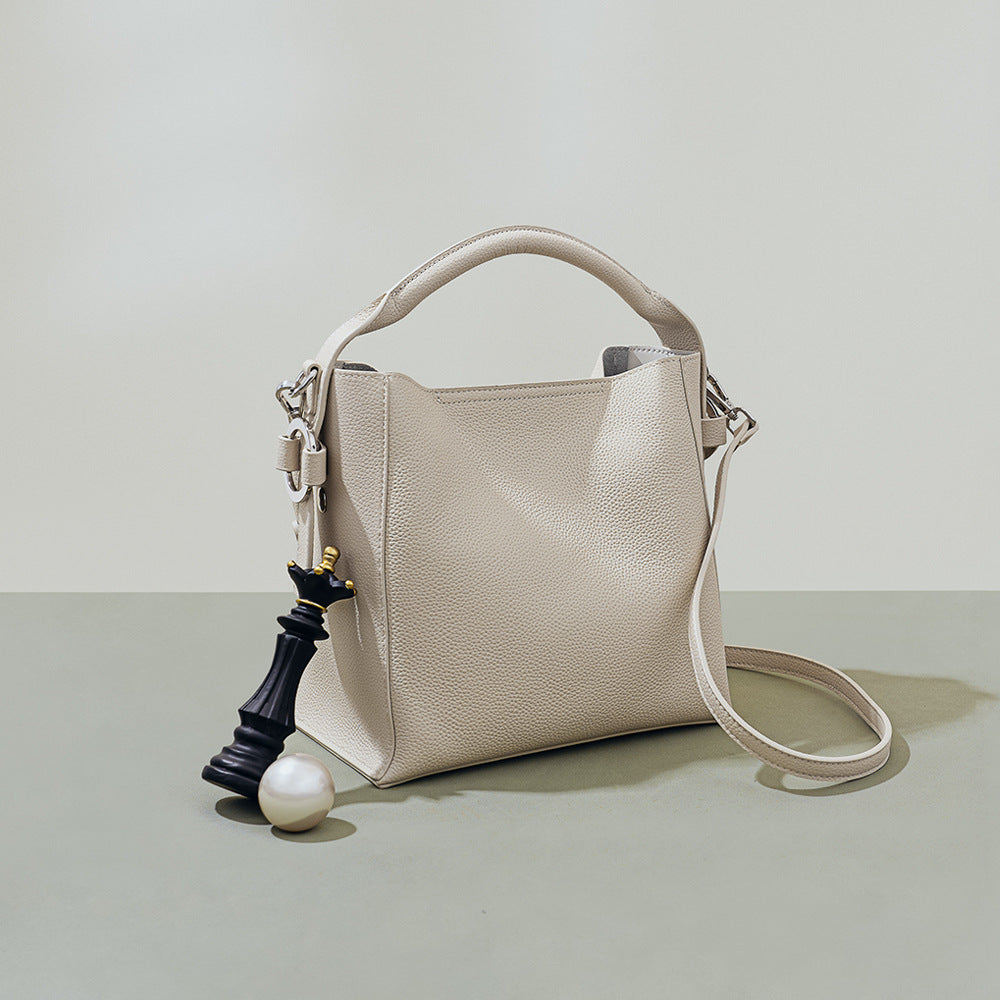 Fashion Top Layer Cowhide Bucket Bag