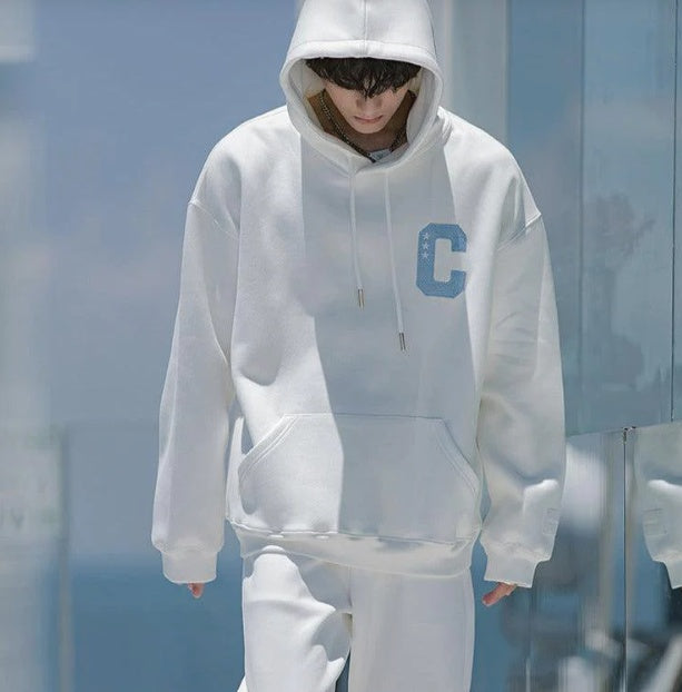 Embroidery Hoodie Loose Top