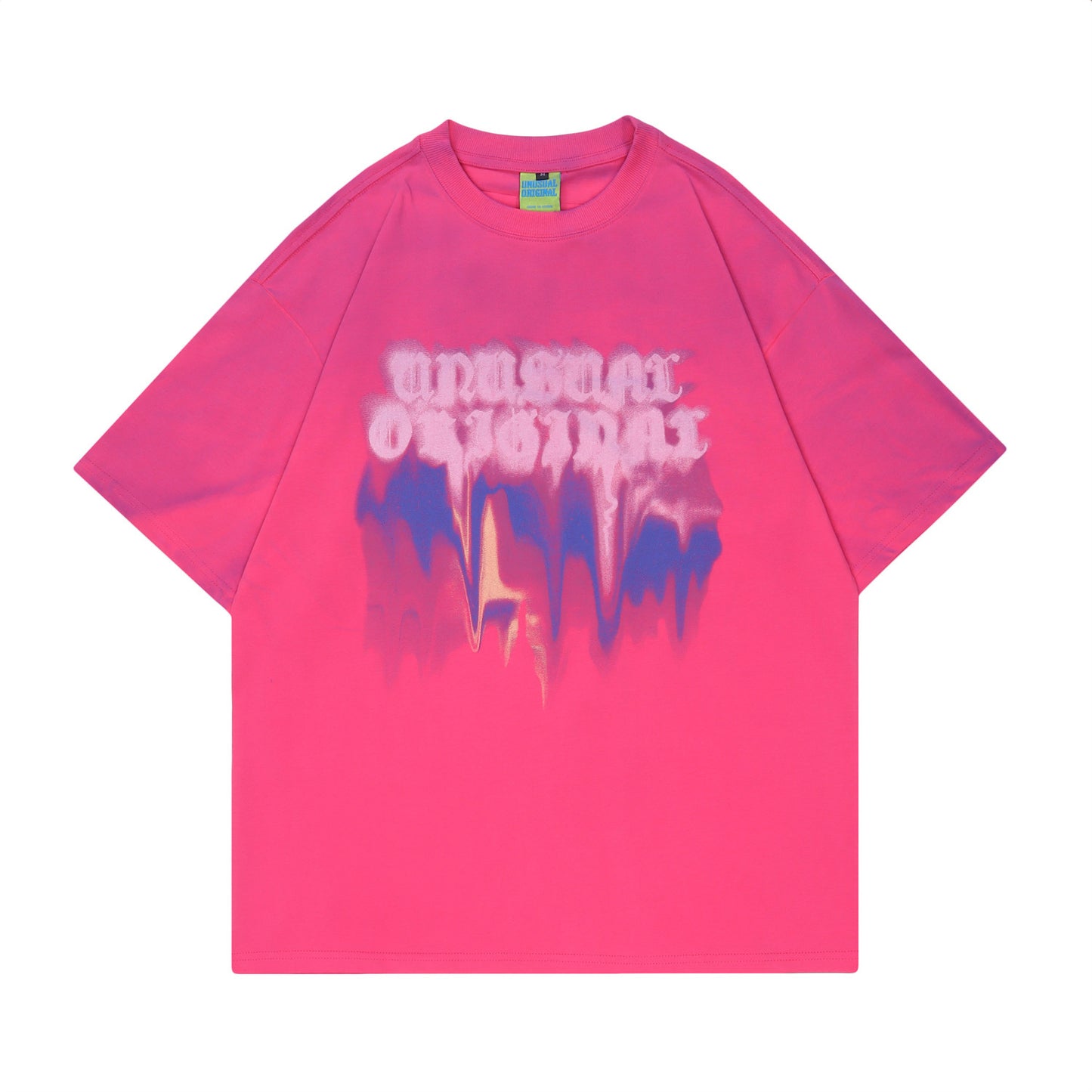 T-shirt à manches courtes avec lettrage de marque rétro.