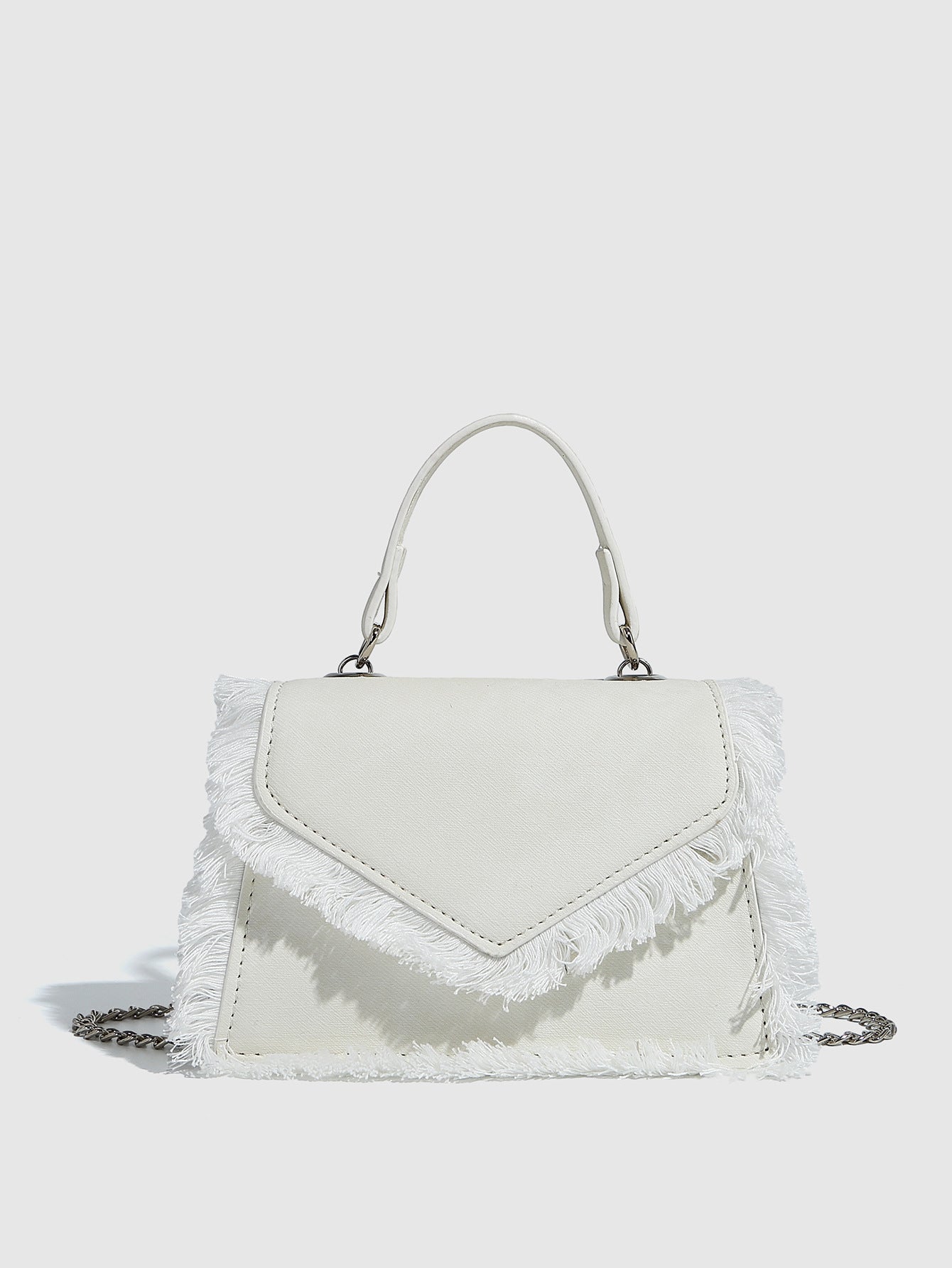 Mini sac à bandoulière rétro à pompon bleu denim