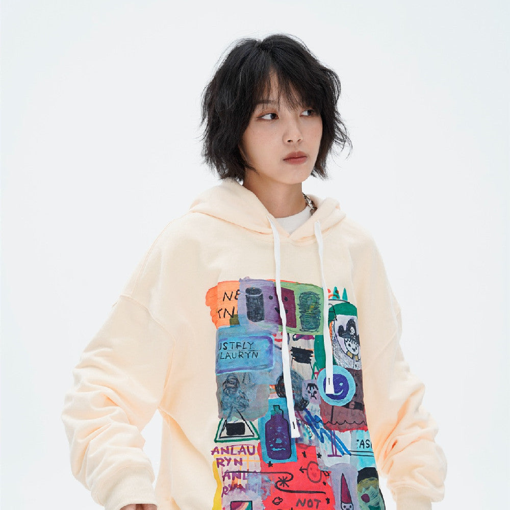 Fashion Casual Vintage Print Hoodie