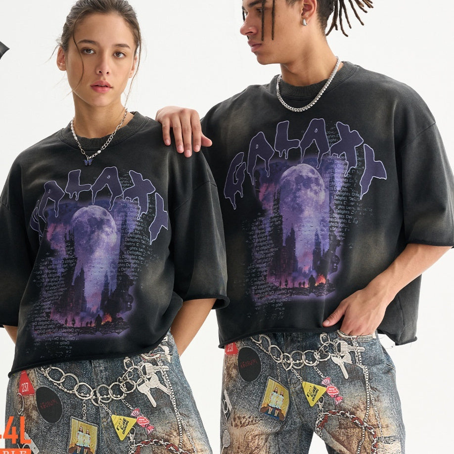 T-shirt vieilli High Street Loose Edge délavé vintage