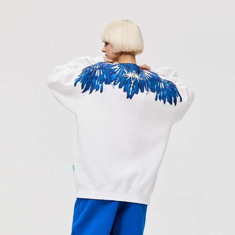 Nouveau pull à contraste de couleurs imprimé en peluche