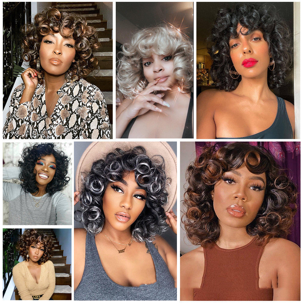 Gradient Roman Volume Full Head Cover Wig