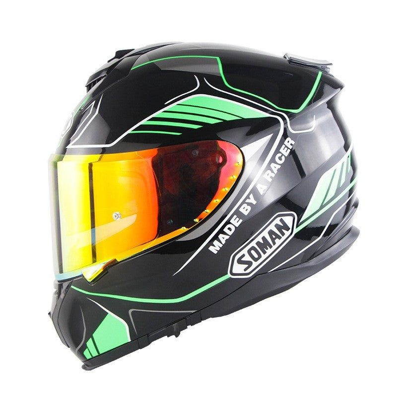 Motorrad-Integralhelm, Motorradhelm mit Doppellinse, Vollschutz