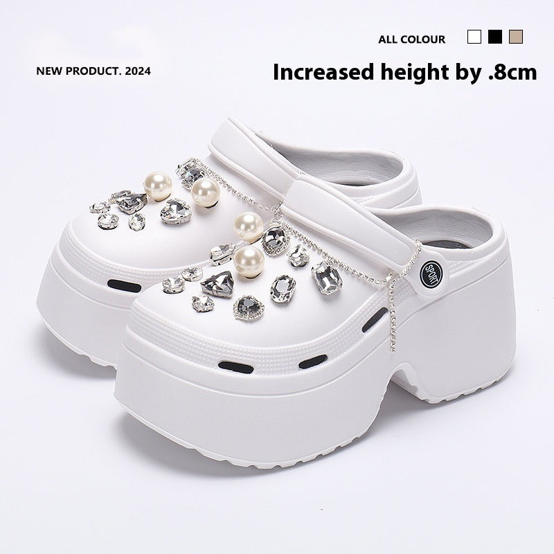 Summer Breathable Closed Toe Hole Shoes For Women