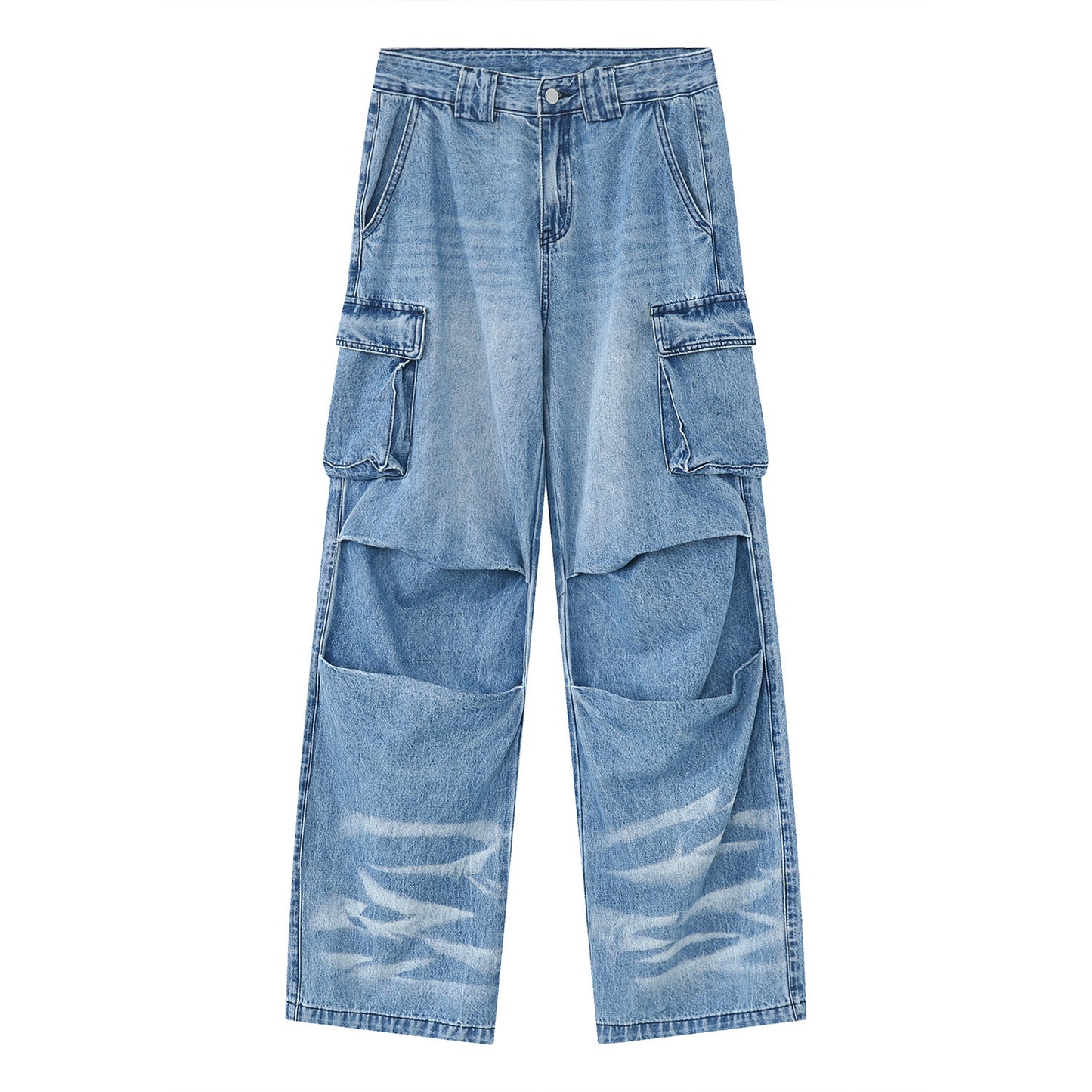 Four Seasons New Hip Hop Trend Gongda Workwear With Pocket Jeans