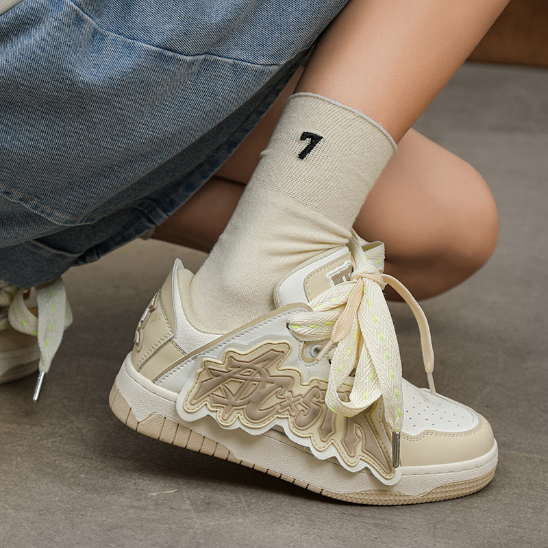 Fashion Simple And Versatile Thick-soled Letter Shoes