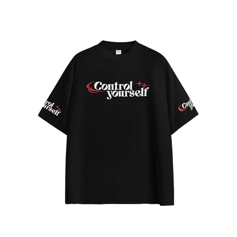 Men's Clothing Print T-shirt Loose Letters