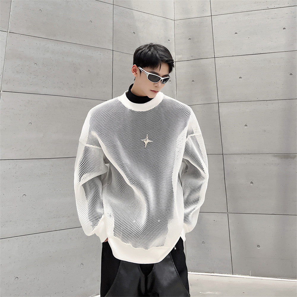 Sweatshirt Jacket Dark Design Mesh