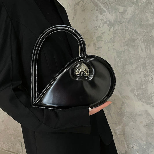 Sac messager à une épaule avec texture miroir argentée