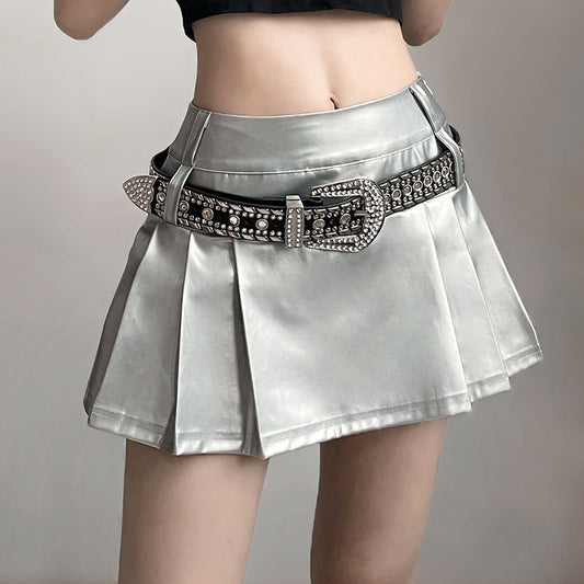 Fashion Solid Color Slim Street High Waist Skirt